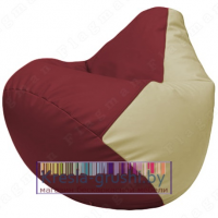 Бескаркасное кресло мешок Груша Г2.3-2110 (бордовый, светло-бежевый)